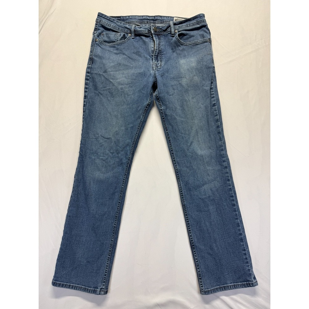 Buffalo David Bitton Jackson-X Jeans Men 36x31.5 Blue Denim Stretch Straight Leg